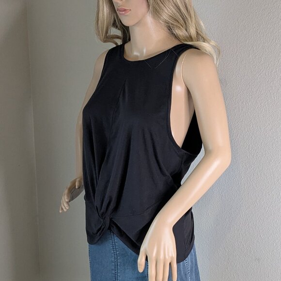 Athleta Tank Top Women's XL Black Essence Twist Front Sleeveless - Picture 4 of 13